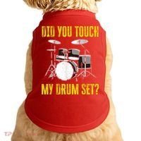Did You Touch My Drum Set Funny Percussion Music Doggie Tank thumb 0