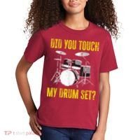 Did You Touch My Drum Set Funny Percussion Music Kids T-Shirt thumb 2