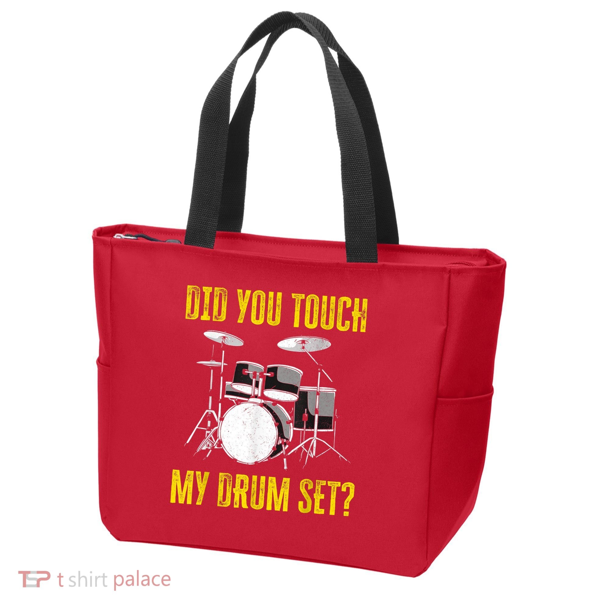 Did You Touch My Drum Set Funny Percussion Music Tote Bag