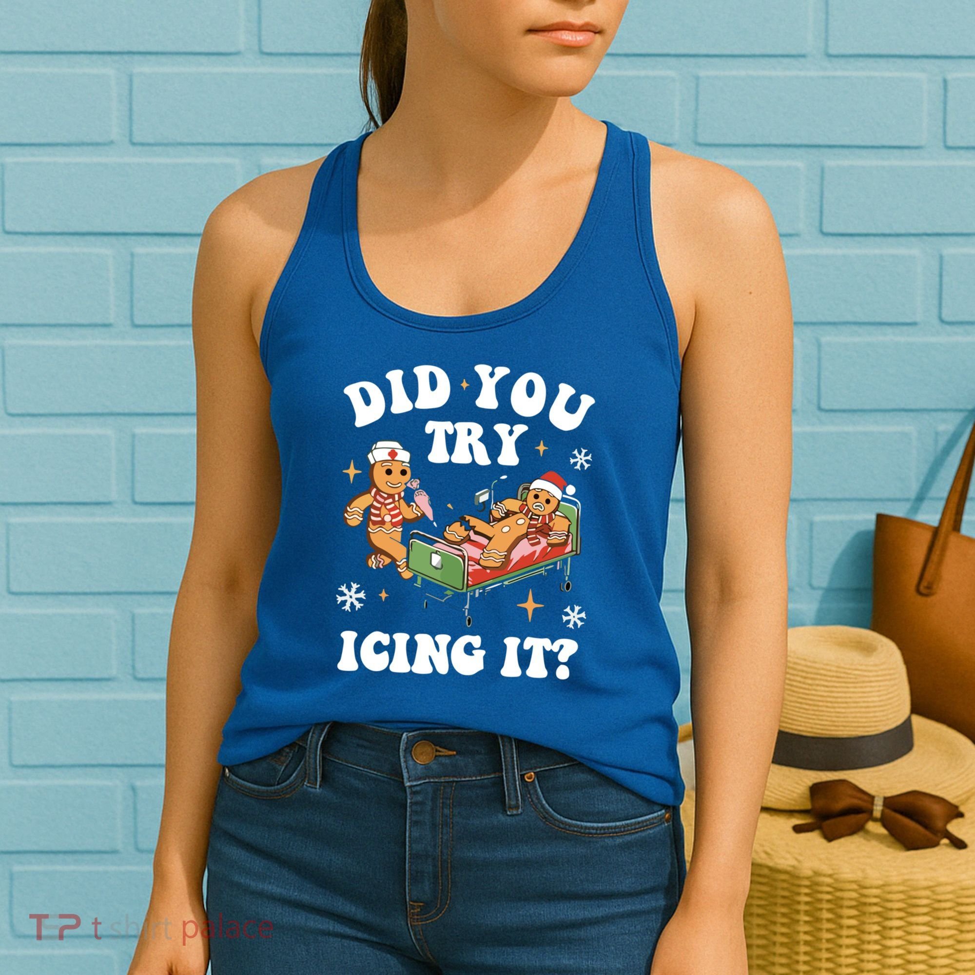 Did You Try Icing It Funny Nurse Christmas Gift Women's Tank Top