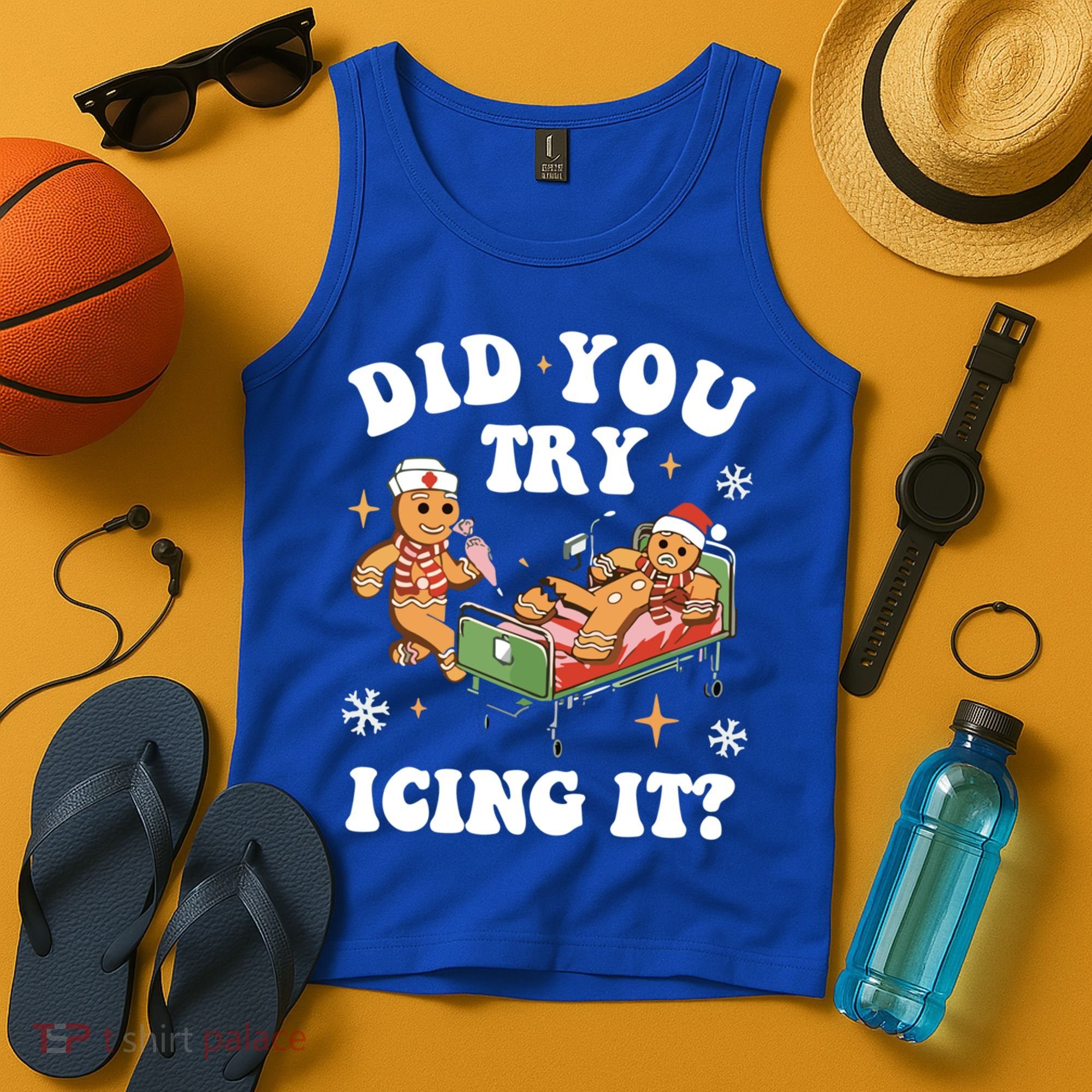 Did You Try Icing It Funny Nurse Christmas Gift Tank Top
