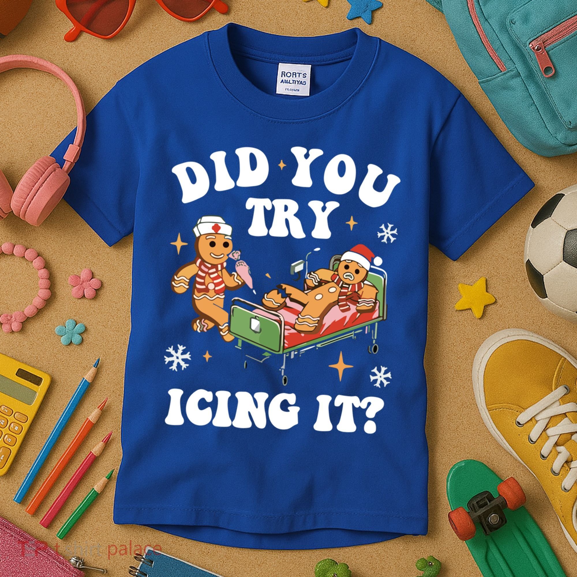 Did You Try Icing It Funny Nurse Christmas Gift Kids T-Shirt