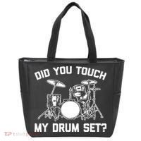 Did You Touch My Drum Set Funny Drummer Percussion Drums Tote Bag thumb 0