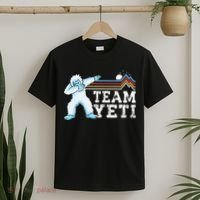 Dabbing Yeti Vintage Sunset Mountain Bigfoot Lover Team Yeti T-Shirt thumb 2