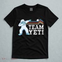 Dabbing Yeti Vintage Sunset Mountain Bigfoot Lover Team Yeti T-Shirt thumb 5