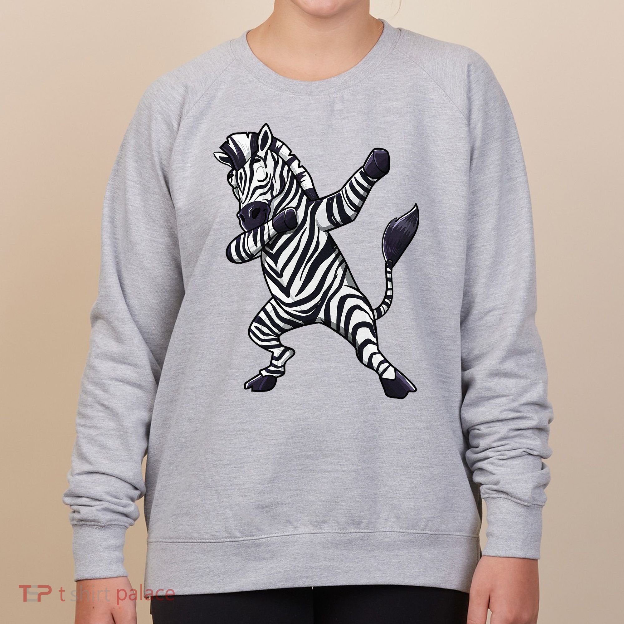 Dabbing Zebra African Zookeeper Animal Lover Women's Sweatshirt