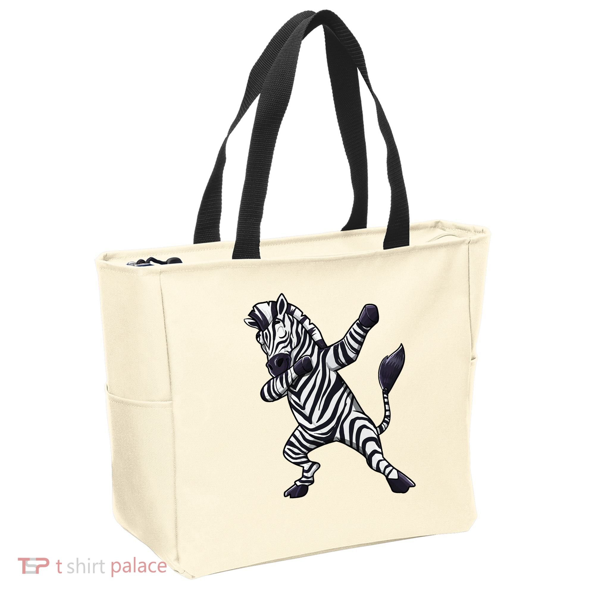 Dabbing Zebra African Zookeeper Animal Lover Tote Bag