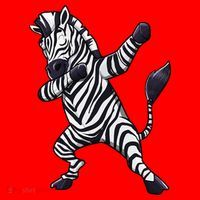 Dabbing Zebra African Zookeeper Animal Lover Santa Hat thumb 1