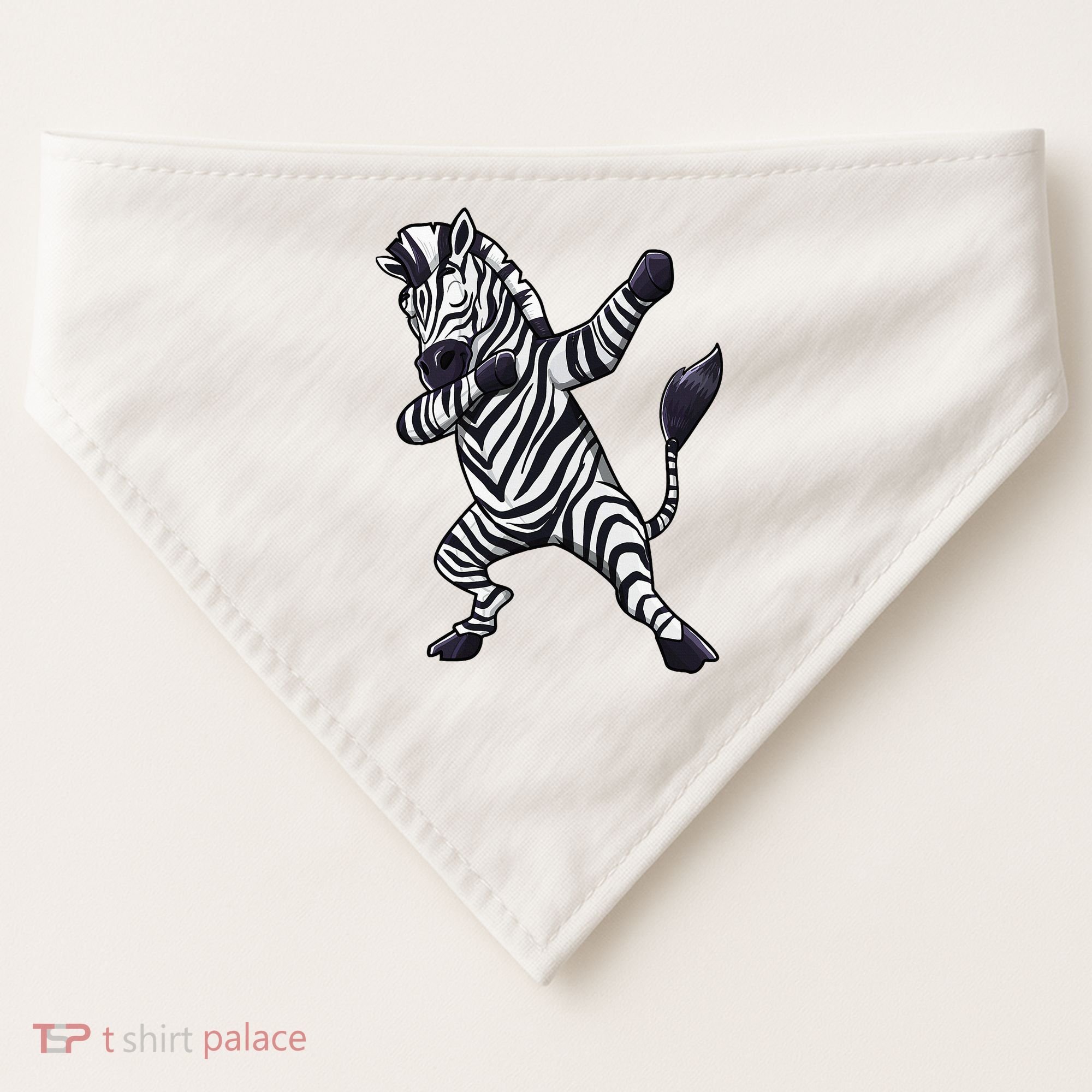 Dabbing Zebra African Zookeeper Animal Lover USA-Made Doggie Bandana
