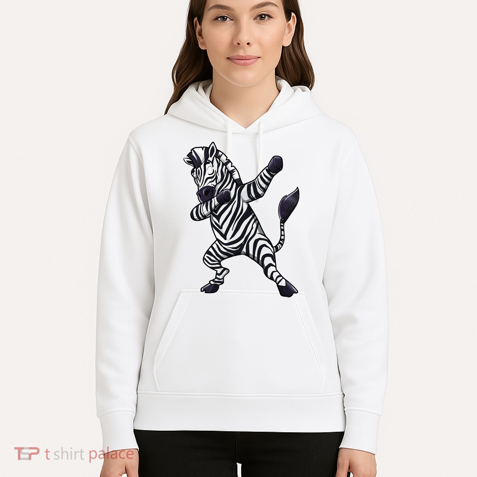 Dabbing Zebra African Zookeeper Animal Lover Hoodie