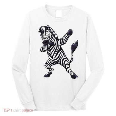 Dabbing Zebra African Zookeeper Animal Lover Long Sleeve Shirt