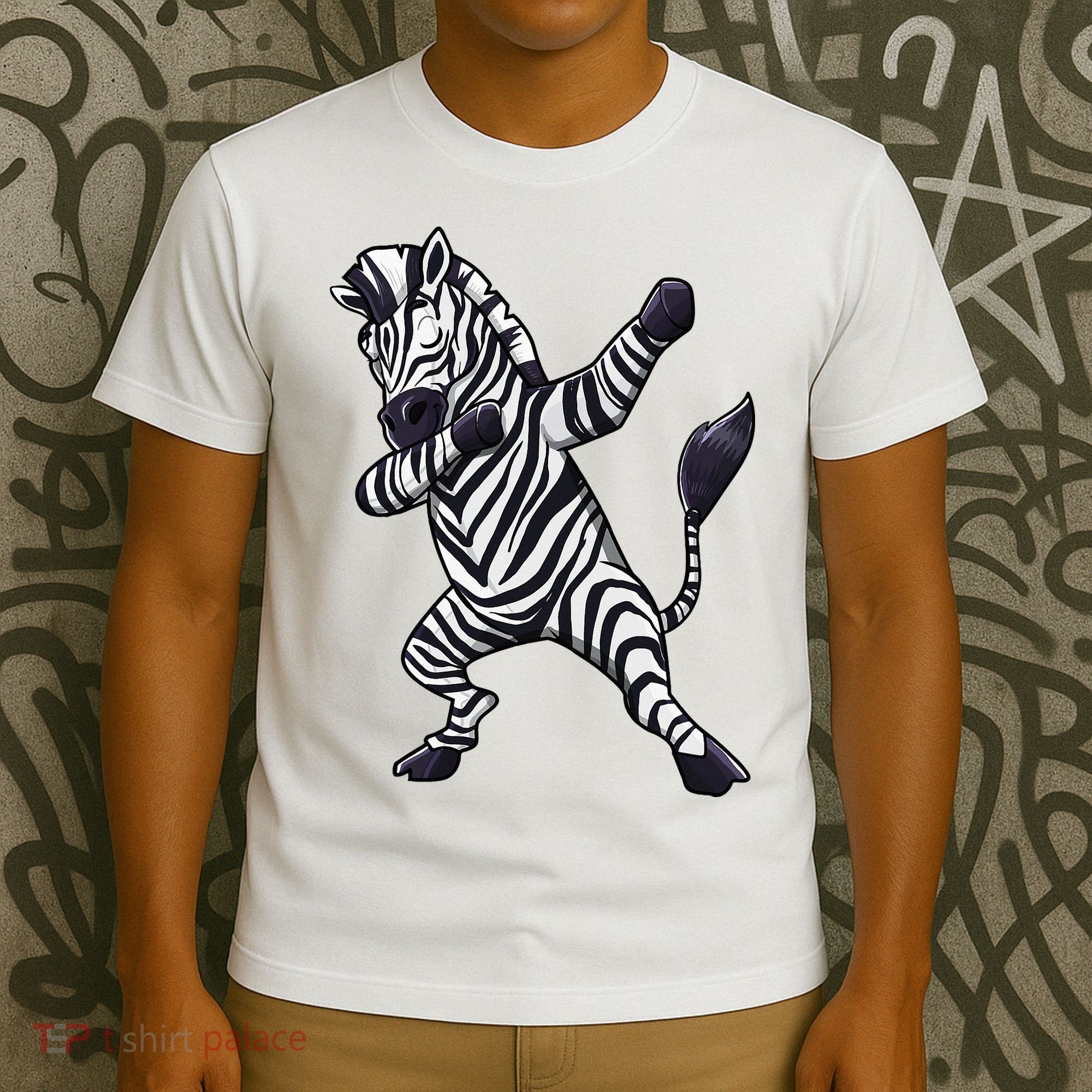 Dabbing Zebra African Zookeeper Animal Lover T-Shirt