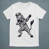 Dabbing Zebra African Zookeeper Animal Lover T-Shirt thumb 5