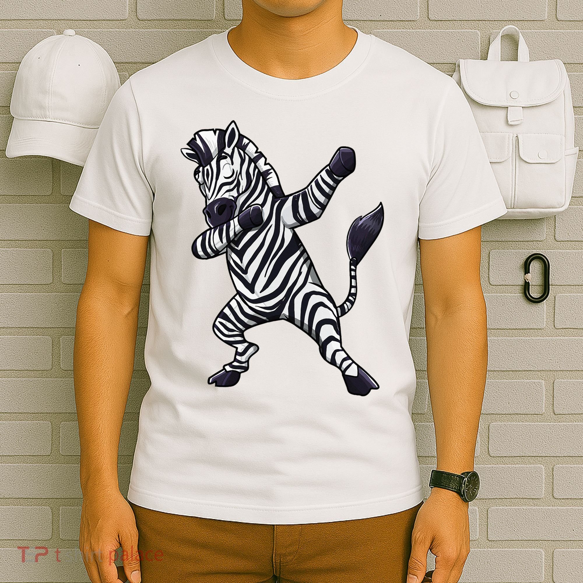 Dabbing Zebra African Zookeeper Animal Lover T-Shirt