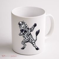 Dabbing Zebra African Zookeeper Animal Lover Coffee Mug thumb 1