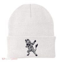 Dabbing Zebra African Zookeeper Animal Lover Beanie thumb 0