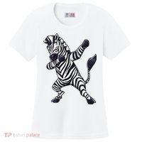 Dabbing Zebra African Zookeeper Animal Lover Women's Cooling Performance Crew T-Shirt thumb 0