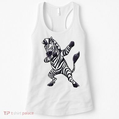 Dabbing Zebra African Zookeeper Animal Lover Women's Tank Top