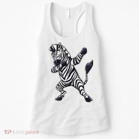 Dabbing Zebra African Zookeeper Animal Lover Women's Tank Top thumb 0