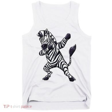 Dabbing Zebra African Zookeeper Animal Lover Tank Top