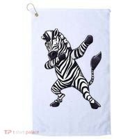 Dabbing Zebra African Zookeeper Animal Lover Golf Towel thumb 0