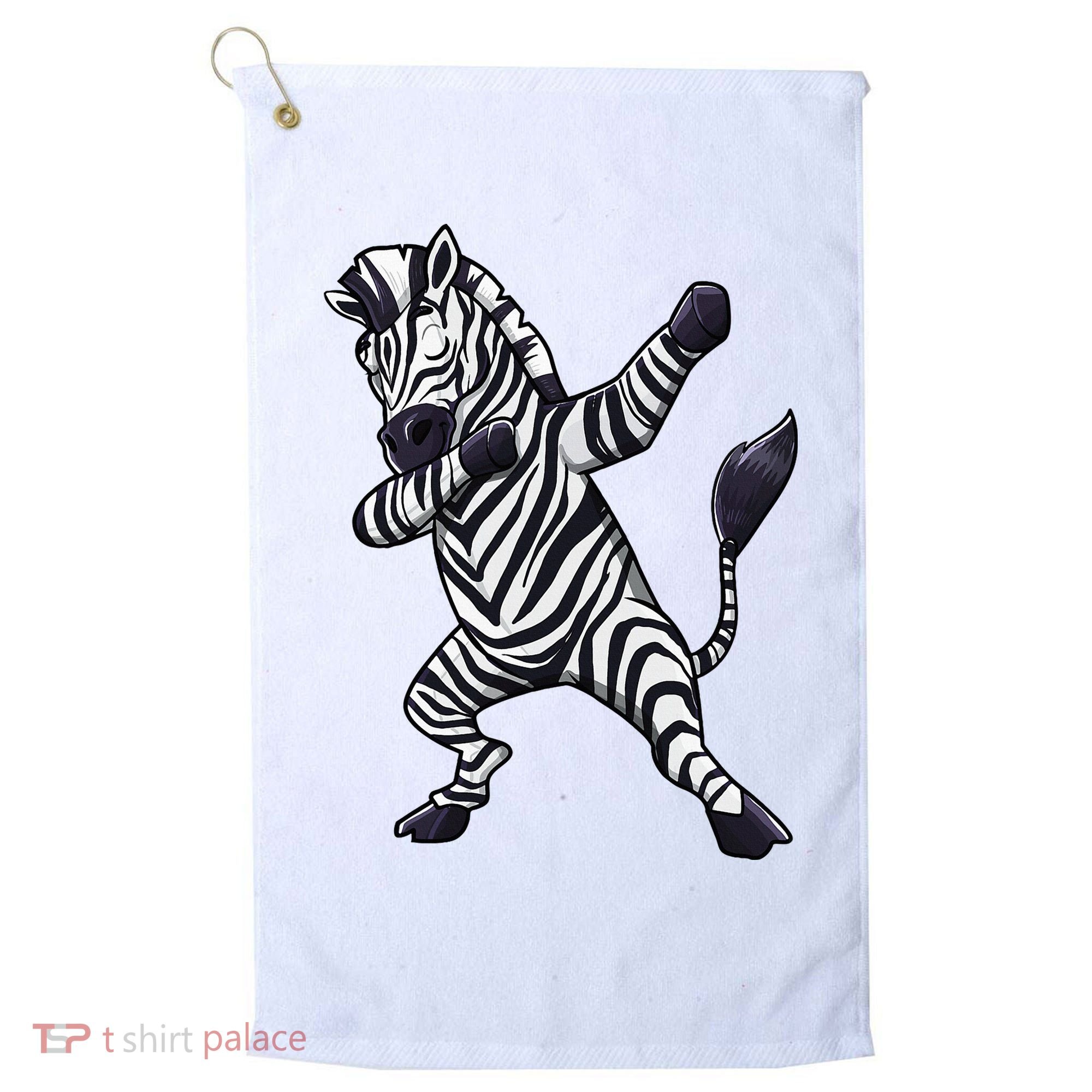 Dabbing Zebra African Zookeeper Animal Lover Golf Towel
