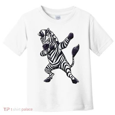 Dabbing Zebra African Zookeeper Animal Lover Toddler T-Shirt