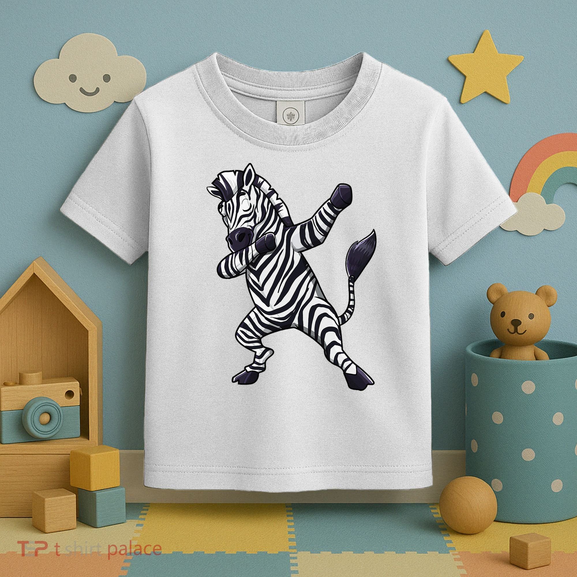 Dabbing Zebra African Zookeeper Animal Lover Toddler T-Shirt