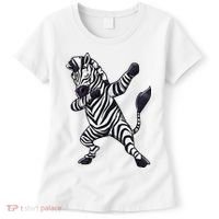Dabbing Zebra African Zookeeper Animal Lover Women's T-Shirt thumb 0