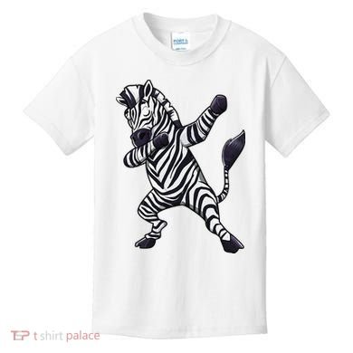 Dabbing Zebra African Zookeeper Animal Lover Kids T-Shirt
