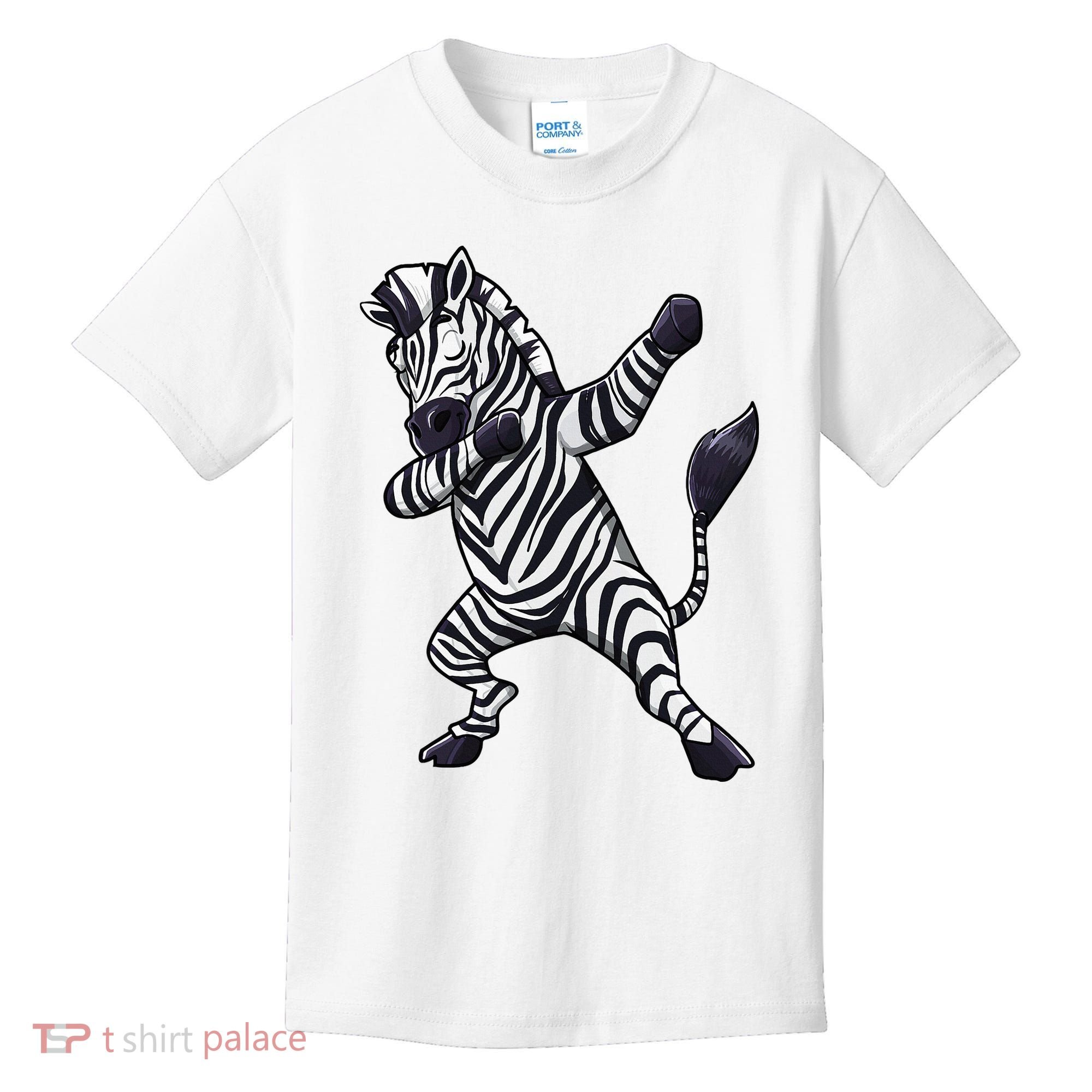 Dabbing Zebra African Zookeeper Animal Lover Kids T-Shirt