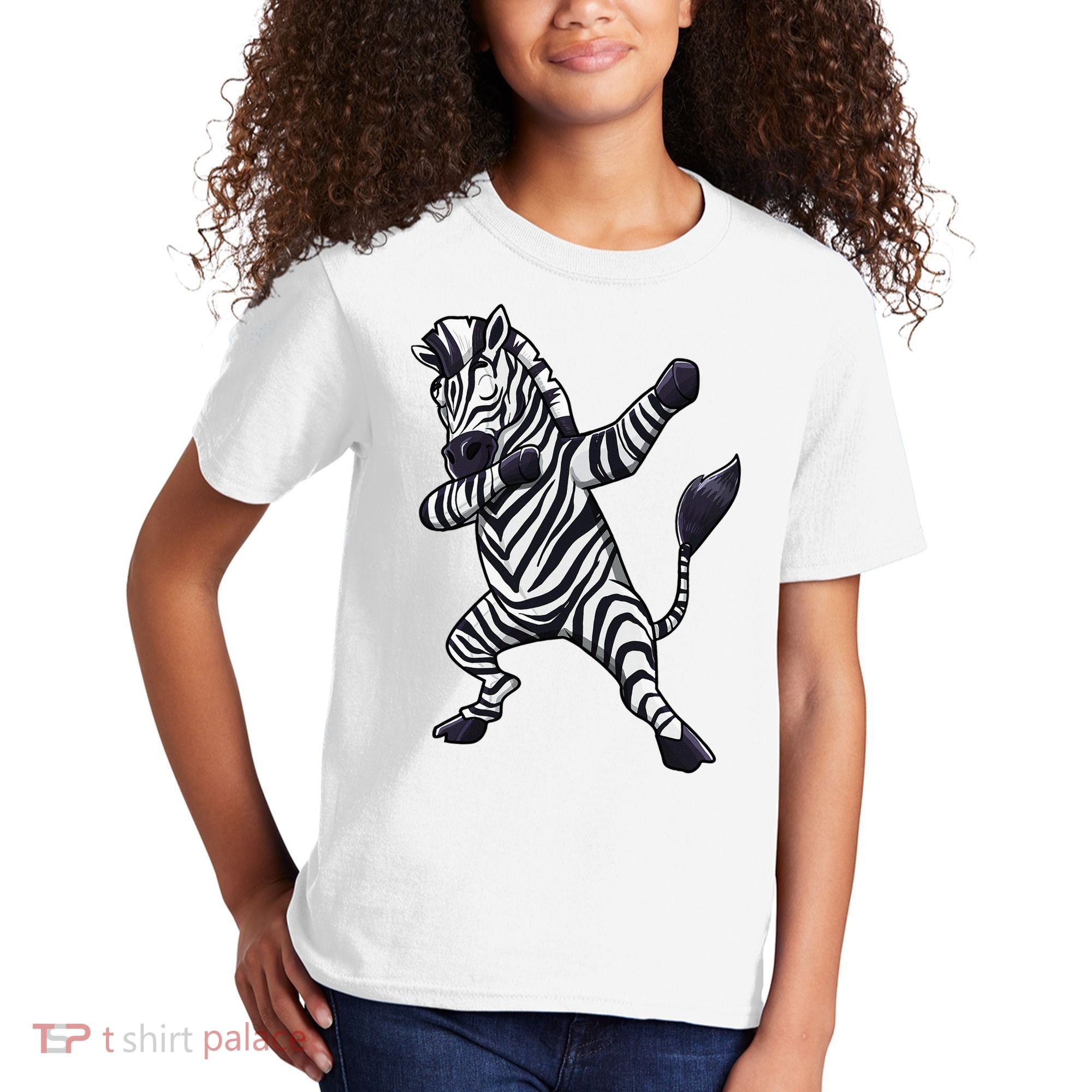 Dabbing Zebra African Zookeeper Animal Lover Kids T-Shirt