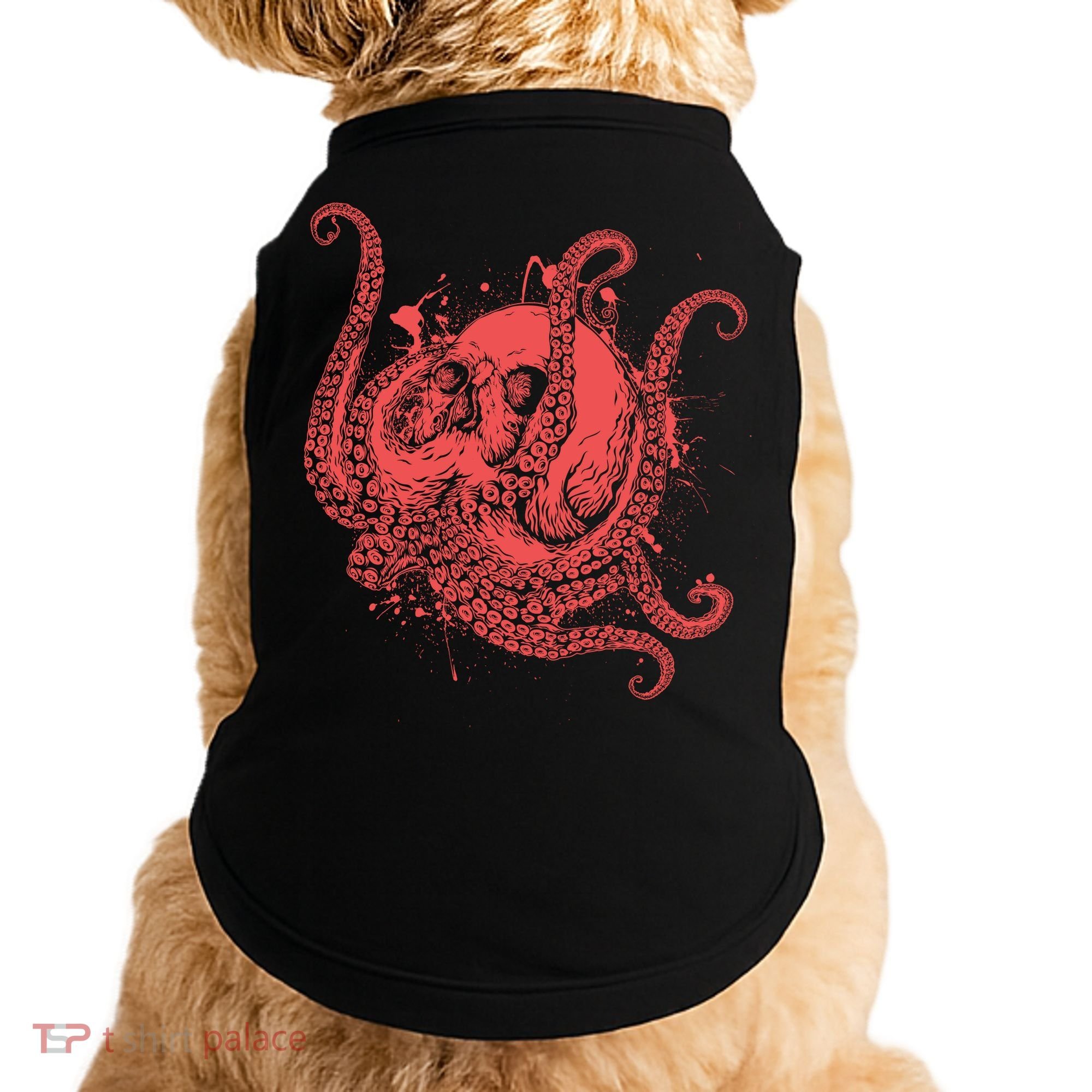 Deadly Zombie Octopus Skull Doggie Tank