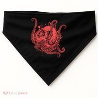 Deadly Zombie Octopus Skull USA-Made Doggie Bandana thumb 0