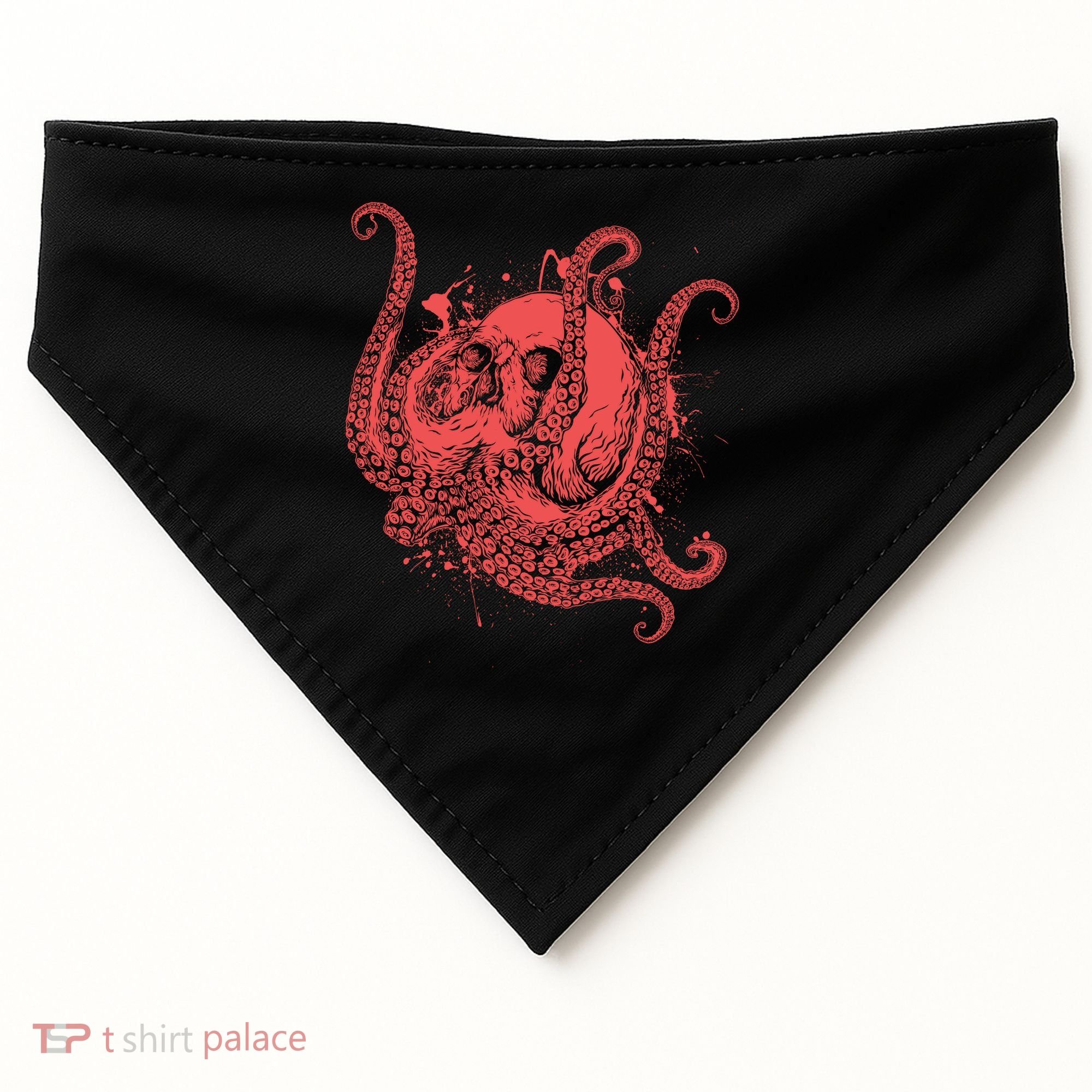 Deadly Zombie Octopus Skull USA-Made Doggie Bandana