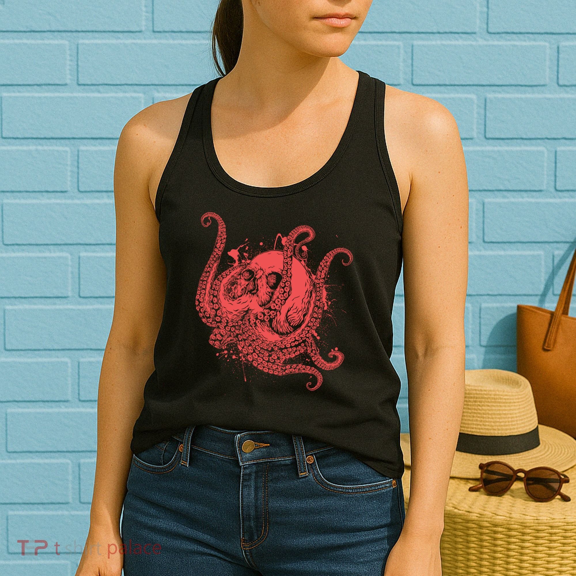 Deadly Zombie Octopus Skull Women's Tank Top