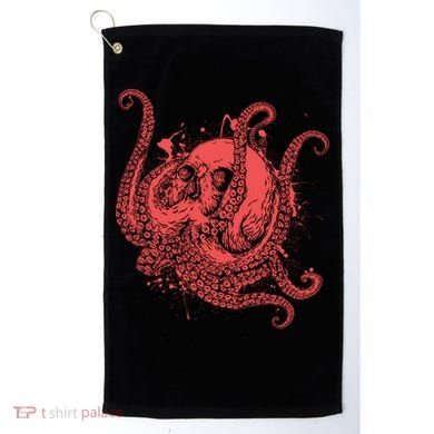 Deadly Zombie Octopus Skull Golf Towel