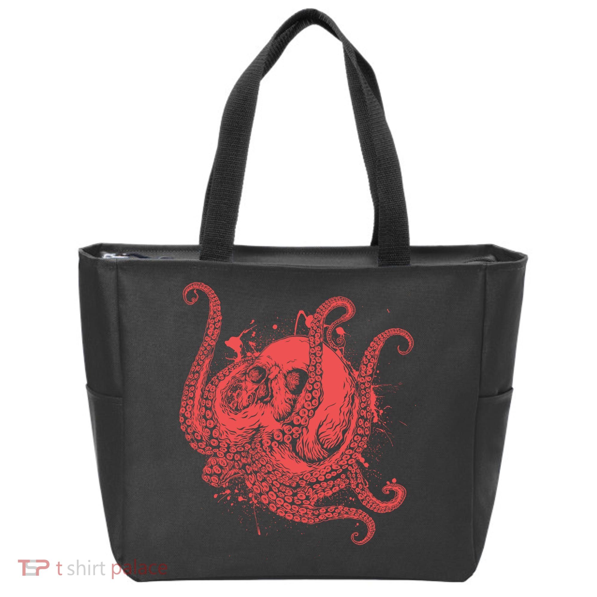 Deadly Zombie Octopus Skull Tote Bag