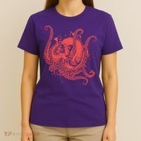 Deadly Zombie Octopus Skull T-Shirt thumb 4