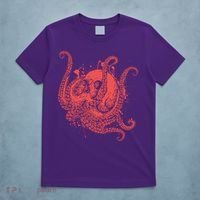 Deadly Zombie Octopus Skull T-Shirt thumb 5