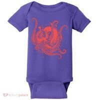 Deadly Zombie Octopus Skull Baby Bodysuit thumb 0