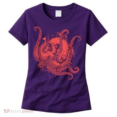 Deadly Zombie Octopus Skull Women's T-Shirt