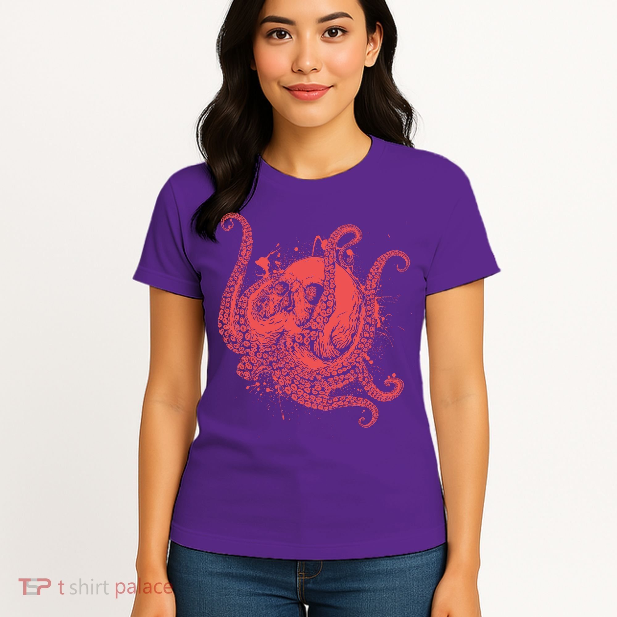 Deadly Zombie Octopus Skull Women's T-Shirt
