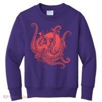 Deadly Zombie Octopus Skull Kids Sweatshirt thumb 0