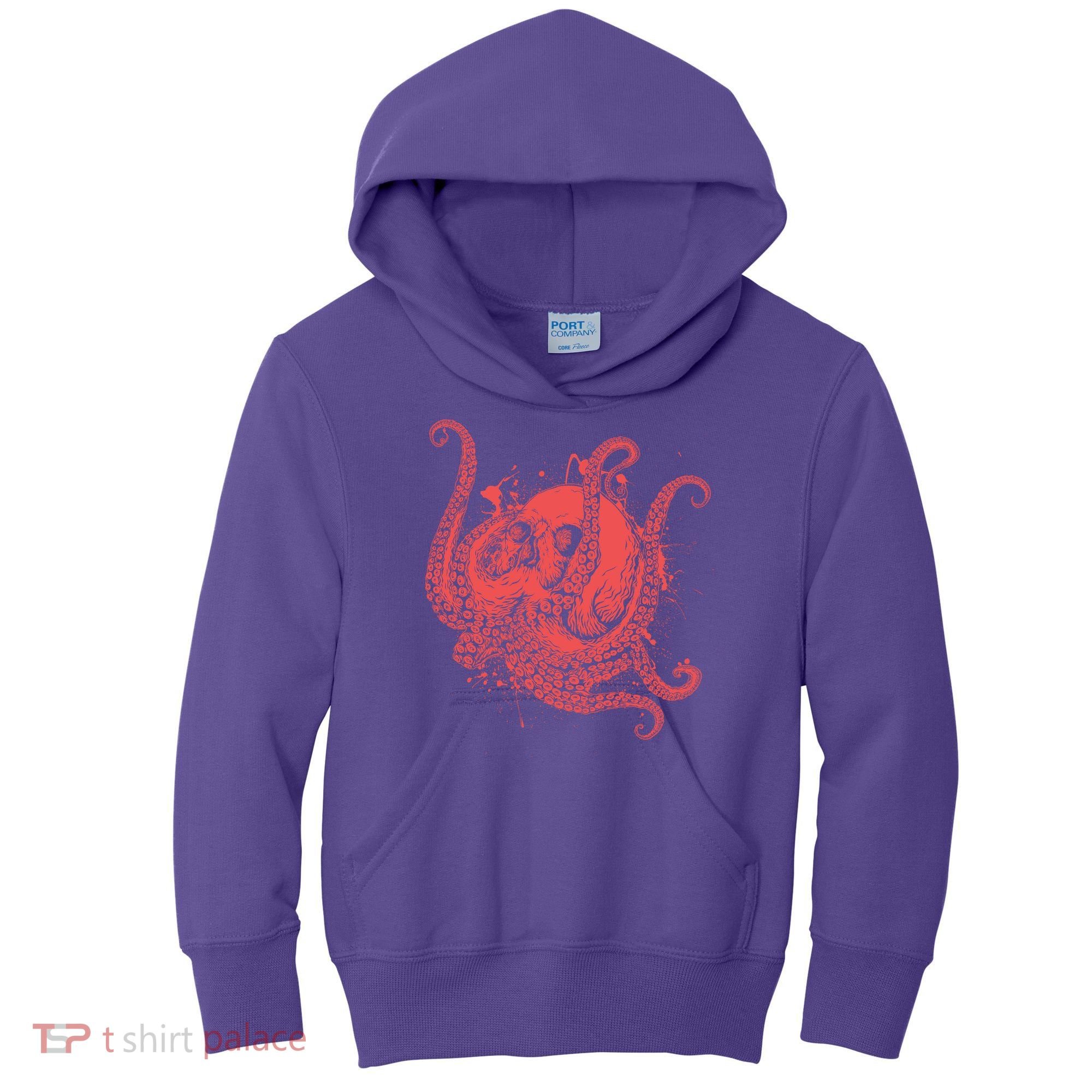 Deadly Zombie Octopus Skull Kids Hoodie