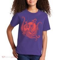 Deadly Zombie Octopus Skull Kids T-Shirt thumb 2