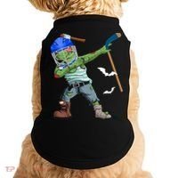Dabbing Zombie Playing Ice Hockey Player Cool Halloween Gift Doggie Tank thumb 0