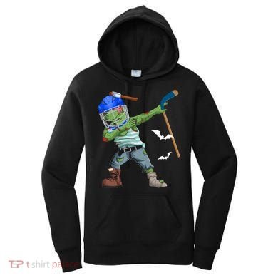 Dabbing Zombie Playing Ice Hockey Player Cool Halloween Gift Women's Hoodie