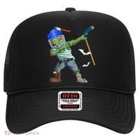 Dabbing Zombie Playing Ice Hockey Player Cool Halloween Gift Hat thumb 0
