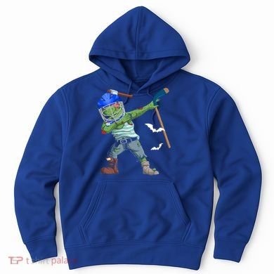 Dabbing Zombie Playing Ice Hockey Player Cool Halloween Gift Hoodie